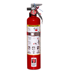 2.5 lb STRIKE FIRST ABC Fire Extinguisher w/ Wall Bracket - ULC Rating : 1-A:5-B:C - TAGGED
