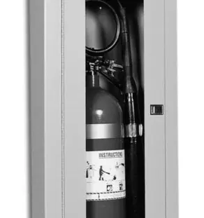 Semi-Recessed Extinguisher Cabinet, GRAY